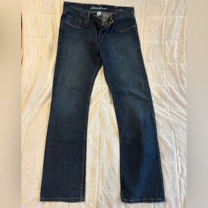 Men’s Eddie Bauer Dark Blue Straight Fit Jeans 36x36 TALL
